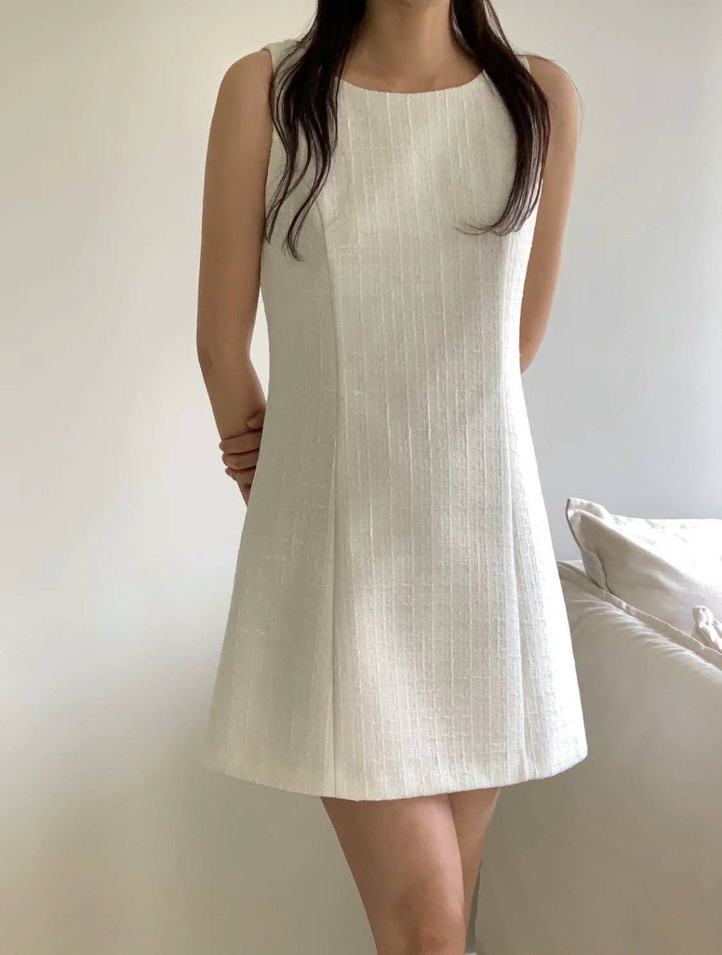 Cotton Blend Belotti Sleeveless Mini Dress *2 Colors