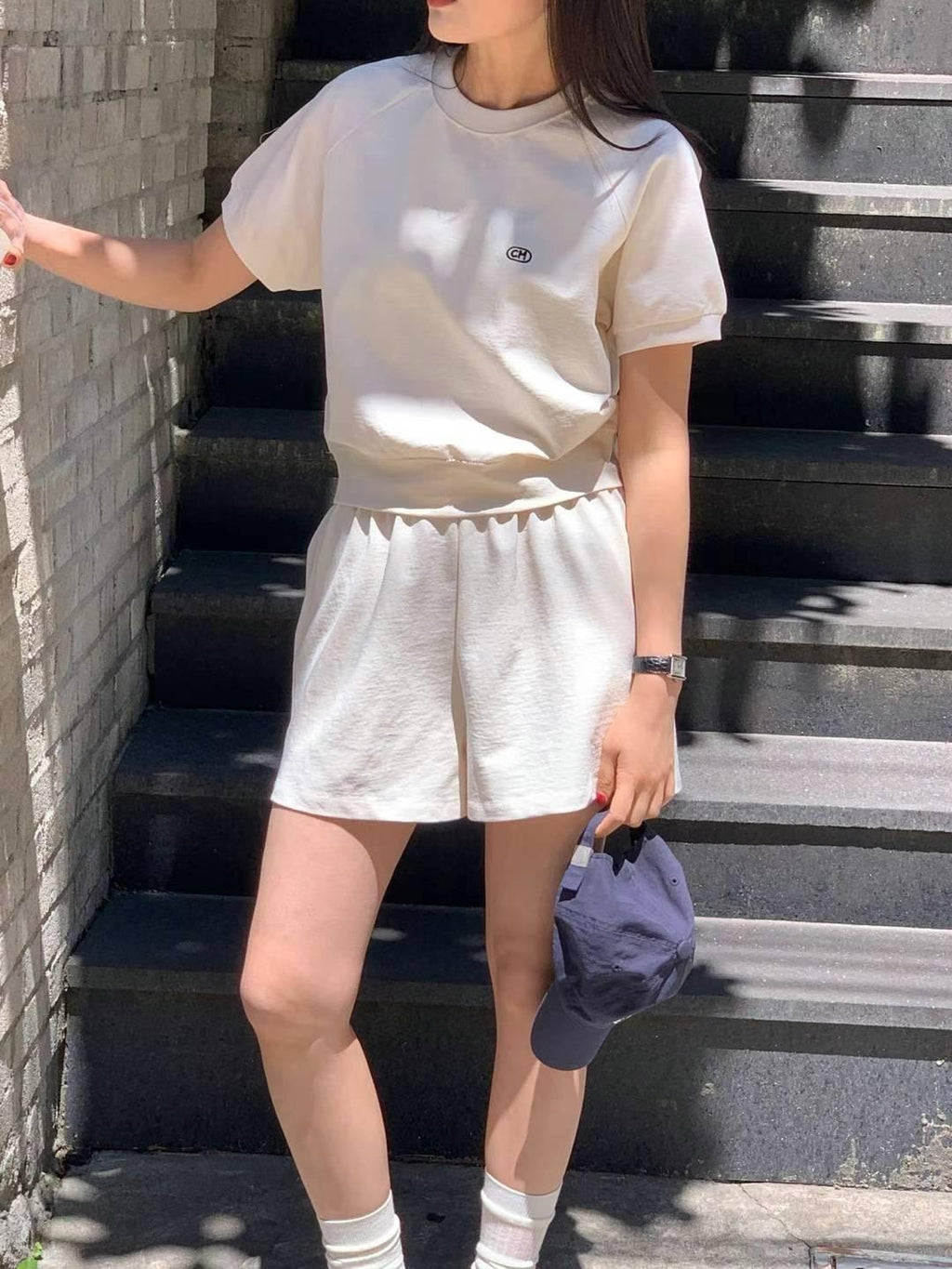 Short Sleeved T-shirt & Shorts Set *2 Colors
