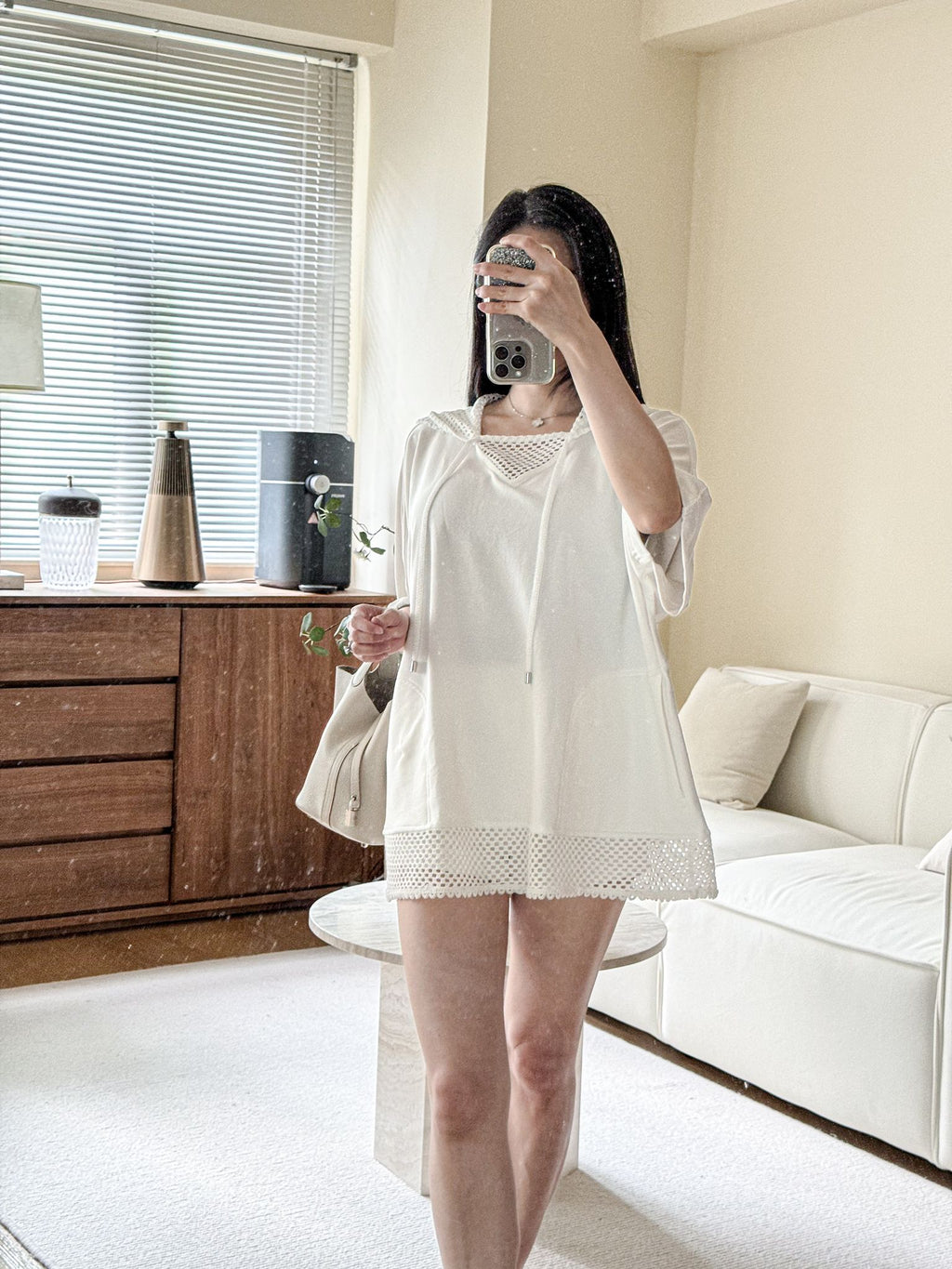 Crochet Cover Up Sweatshirt