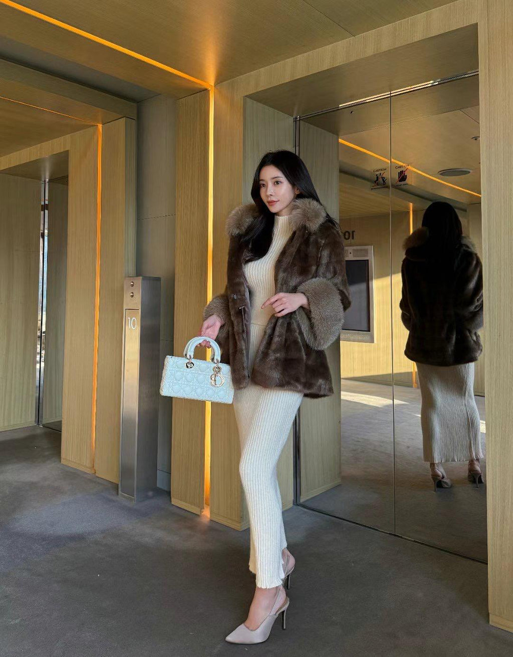 Fur Collared Coat *4 Colors