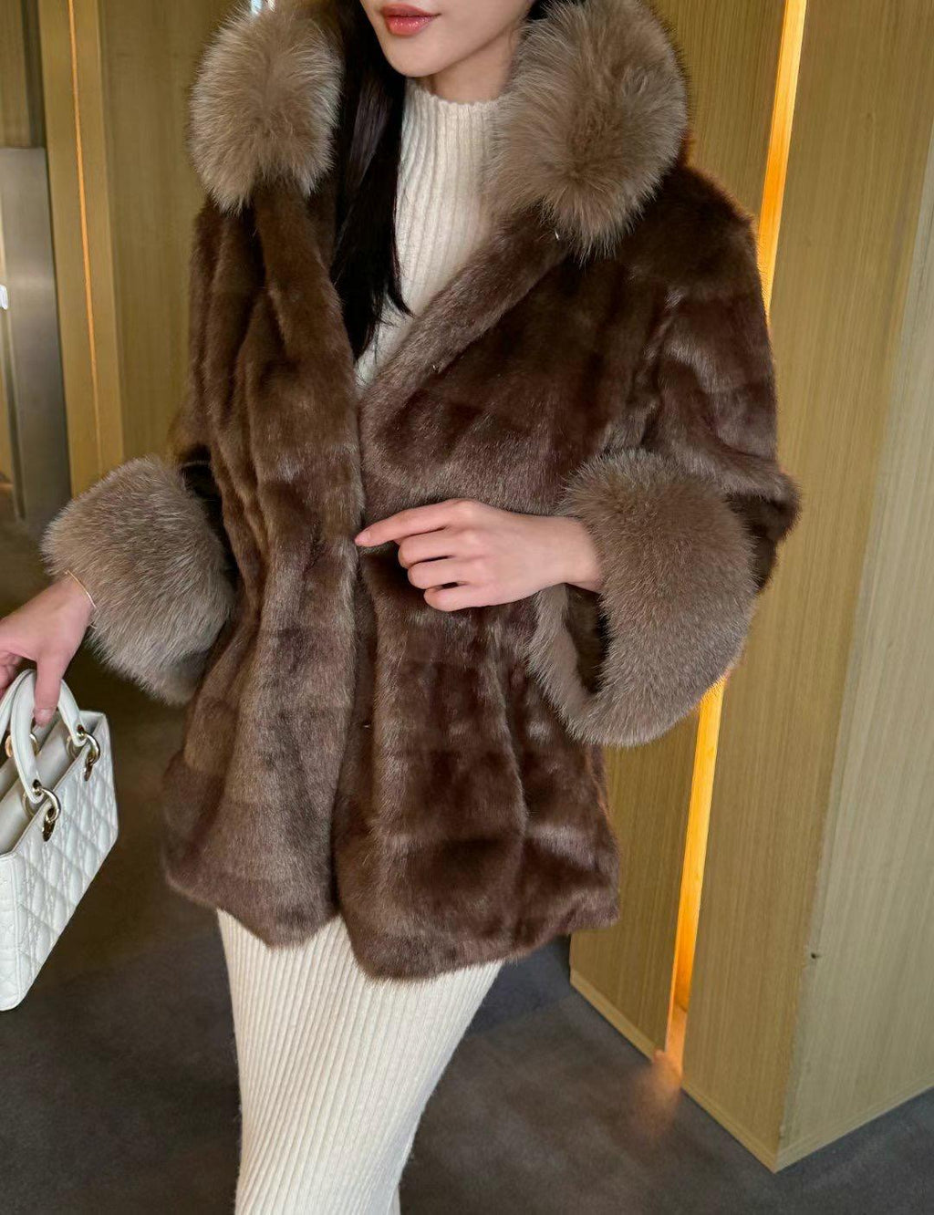 Fur Collared Coat *4 Colors